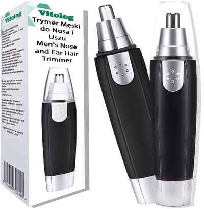 Vitolog Serie - Elektrische Neus- en Oortrimmer - Ergonomisch - Roestvrijstalen Mesjes - Compact