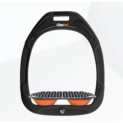 Endurance stijgbeugels Zwart/Grijs/Oranje Flex-On Green Composite