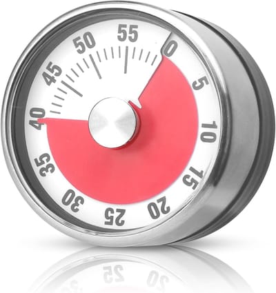 SnelShoppen - Visual Timer 60 Minuten Mechanische Keuken Timer met Magnetische Basis - Ideaal voor Kinderen, Klaslokaal, Kantoor, Keuken - Eenvoudig e