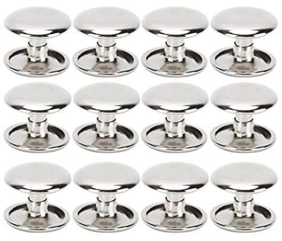 Set van 200 buisvormige metalen klinknagels voor leer - 12 x 10 mm - Perfect voor tassen, riemen, schoenen en hoeden