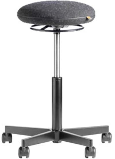 Circle - Ergonomische werkkruk - Zit sta kruk - Blazer Licht Grijs - Wielen