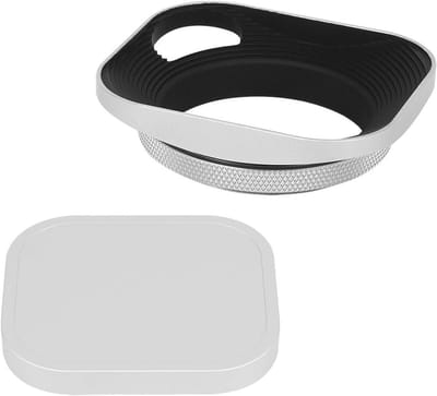 49mm Vierkante Metalen Lenskap met Schroefdraad voor Leica Rangefinder Camera's, Geschikt voor E49 Filters, Inclusief Metalen Deksel en Duurzaam Ontwerp