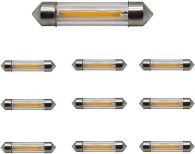 Festoon LED Lampen - Interieurverlichting COB - Auto Verlichting - 360 Graden Licht - 27-41 mm Maten - Warm Wit
