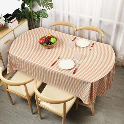 Ovaal Tafelkleed Waterdicht Oliebestendig Pvc Tafelbeschermer hoes Decoratieve Eettafel Koffiezaak Bruiloft Decor Mooi Tafelkleed 120x180cm 1pcs