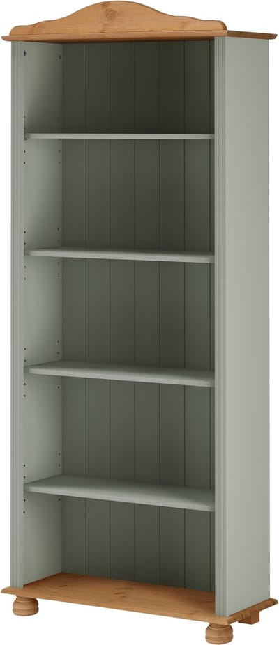Mette - Boekenkast - Saliegroen Massief Grenenhout - 181 cm