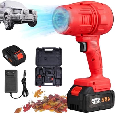 Draadloze Air Duster - Krachtige Blusser - Veelzijdig Reinigen - Turbo Kracht - Oplaadbaar - Rood