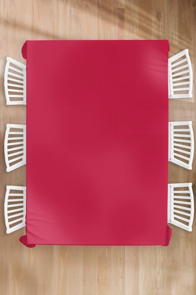 Tafelkleed - Tafellaken - 180x260 cm - Rood - Effen kleur - Binnen en Buiten