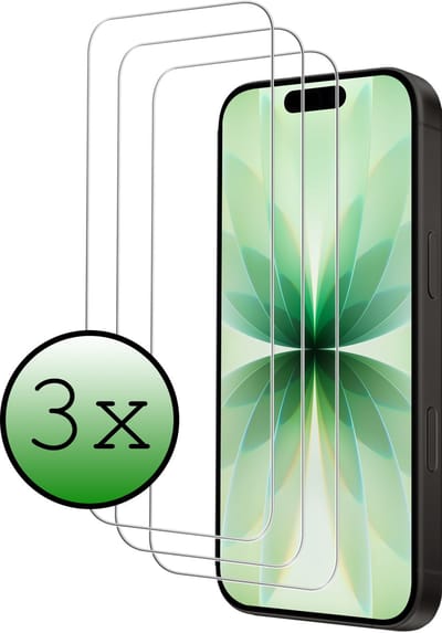 Screenprotector - 3 Stuks Geschikt voor Apple iPhone 17 - Full Cover - Beschermglas - Gehard Glas - Tempered Glass - Screen Protector