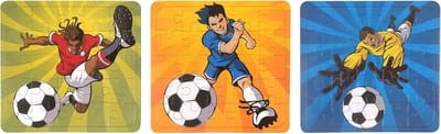 Set van 10 Mini Puzzels met Voetbalthema