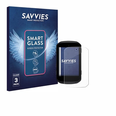 3 Stuks Savvies Screenprotector - geschikt voor Garmin Edge 850 / 550 - beschermfolie glas transparant