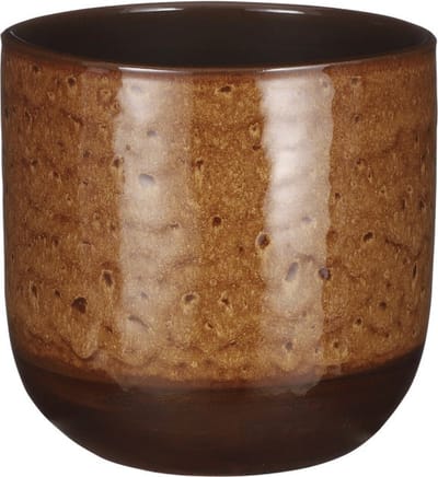 Mica Decorations Nora Bloempot - 25x25x24 cm - Terracotta - Geel