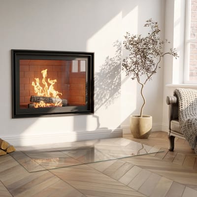 Coloray Vloerplaat Houtkachel - Transparant Plaat voor Onder Kachel - 125 cm x 50 cm - Transparant Kachel Vloerplaat - Transparant Vloerplaat Kachel - Rechthoek Vloerplaat Kachel - Transparant Onderplaat Voor Houtkachel