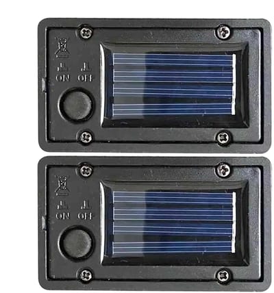 Batterijbox Zonne-energie - Accubak Tuinverlichting - Buitenverlichting Vereenvoudigen - Waterdicht Ontwerp - 2 Stuks - Zwart