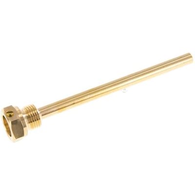 Koper Legering G 1/2 Inch Thermowell met Schroef voor 160mm Dompelbuis Max 160°C en 6 Bar - TWALCU-G-012-160