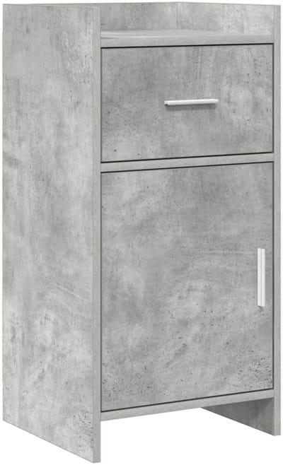 vidaXL - Dressoir - Betongrijs - 40 - x - 36 - x - 80 - cm - Bewerkt - hout