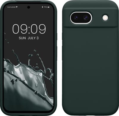 kwmobile telefoonhoesje geschikt voor Google Pixel 8a - Hoesje met siliconen coating - Smartphone case in mosgroen
