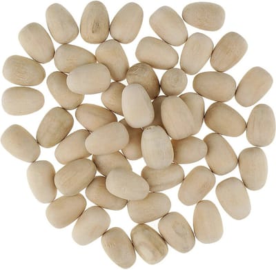 FSW-Products - Ei Decoratie Pasen - 20 Stuks - 16x12 mm - DIY Knutselen Eieren Verven - Paaseitjes - Hout - Paasdecoratie