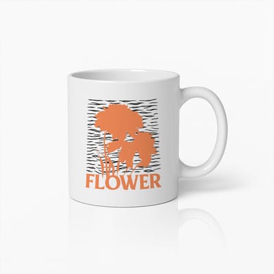 Bloem Ontwerp Mok 330ml | Elegante Koffiebeker met Bloemenprint | Cadeau voor Natuur- & Plantenliefhebbers