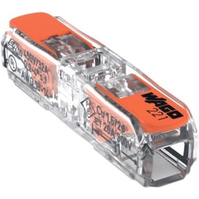 WAGO 221-2411 WAGO GmbH & Co. KG Verbindingsklem Flexibel: 0.14-4 mm² Massief: 0.2-4 mm² Aantal polen: 1 stuk(s) Tra