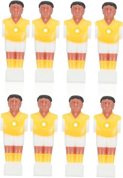 Tafelvoetbalspelers - Mini figuren - Tafelspel vervanging - Milieuvriendelijk plastic - 8 stuks - Willekeurig
