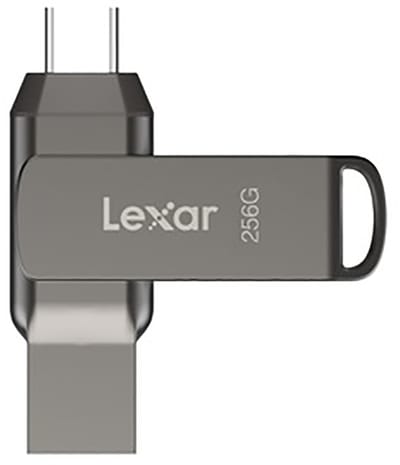 Lexar JumpDrive Dual Drive D400 USB 3.1 Type-C 256GB Grijs