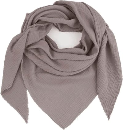 Dames Sjaal - Driehoek Sjaal - Outfit Completeren - Gemaakt in Italië - 130 x 210 cm - Khaki