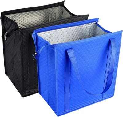 2x Geïsoleerde Lunchtassen of Boodschappentassen - Herbruikbaar en Koelhoudend