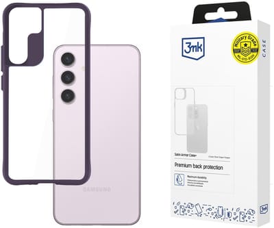 3mk Satin Armor Case+ Purple for Samsung Galaxy S24 - Transparent