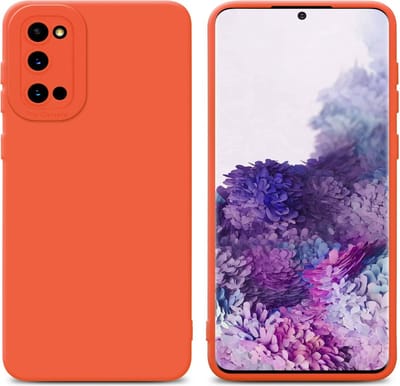 Cadorabo Hoesje geschikt voor Samsung Galaxy S20 in FLUID ORANJE - Beschermhoes gemaakt van flexibel TPU silicone Cover Fluid Case