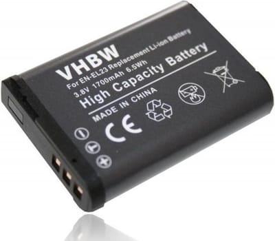 Camera accu compatibel met Nikon EN-EL23 / 1700 mAh
