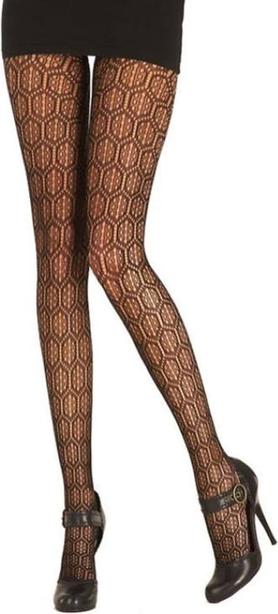 Pretty Polly Panty - Fashion - Honeycomb - One Size - 34/42 - Zwart