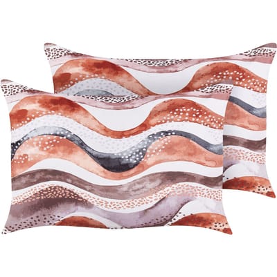 SEBORGA - Tuinkussen set van 2 - Bruin - 40 x 60 cm - Polyester