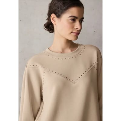 Silk-Look Shirt met studs