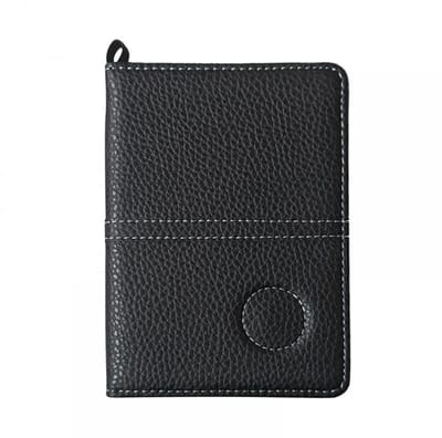 Dailygoods- Scorekaarthouder PU-materiaal - Draagbare Golf Scorecard - Golf Yardage Boekenhouder - Zwart - 16 cm x 11,5 cm - Duurzaam en robuust - Golfscoreboek
