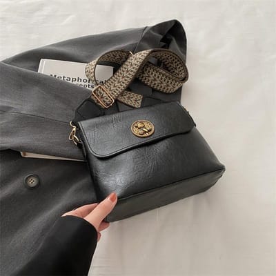 Sac Populaire Sac Seau Sac à Bandoulière Tendance Rétro Nouveau pour Femmes Bandoulière Large à la Mode Sac Bandoulière gray