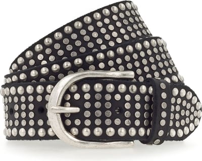 b.belt Leren Riem Riva Colour Leather Belt W105 Black Zwart