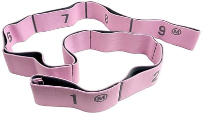 Dailygoods- Elastische Band - 9 Intensiteiten - Yoga Gummiband - Polyester-Katoen - 115x4 cm - Lichtgewicht en Veelzijdig Inzetbaar - Weerstandsband