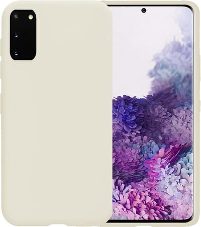 Hoesje - Geschikt voor Samsung Galaxy S20 - Sterk & Shockproof - Siliconen Case - Hoes Cover - Telefoonhoes - Wit