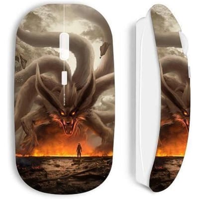 Souris sans fil - Maniacase - Naruto Kurama - Blanche - Nano récepteur USB - Connectivité sans fil