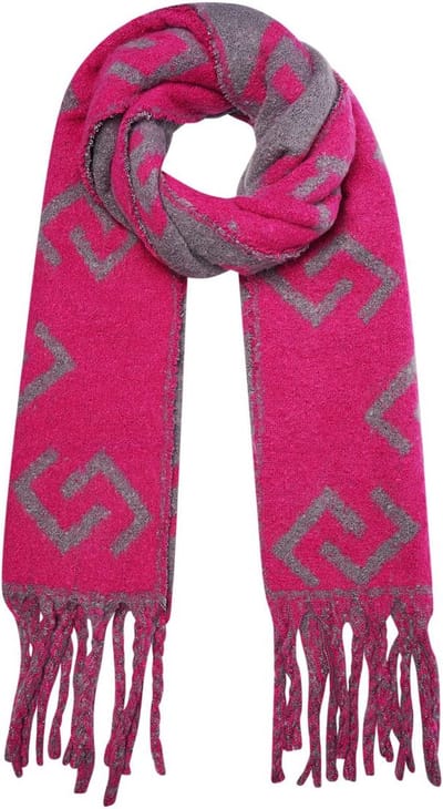 Yehwang - Wintersjaal - Fuchsia - Franjes