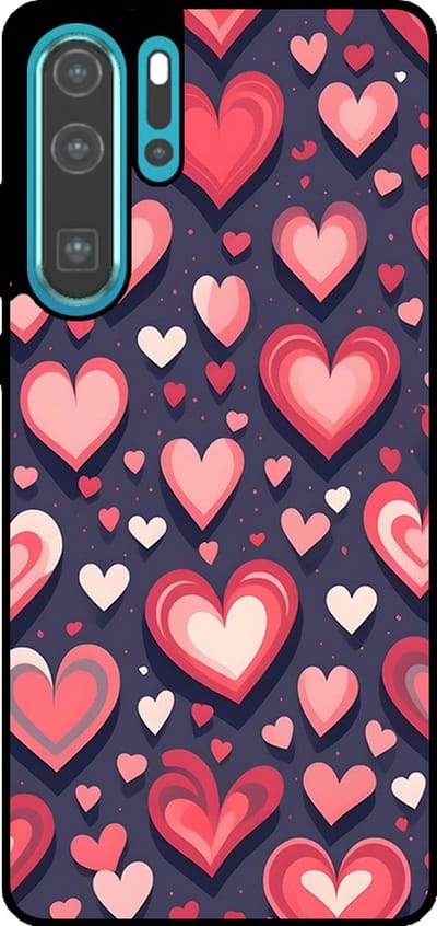 Smartphonica Telefoonhoesje Geschikt voor Huawei P30 Pro met Hartjes Opdruk - TPU Backcover Case With Heart Design geschikt voor Huawei P30 Pro