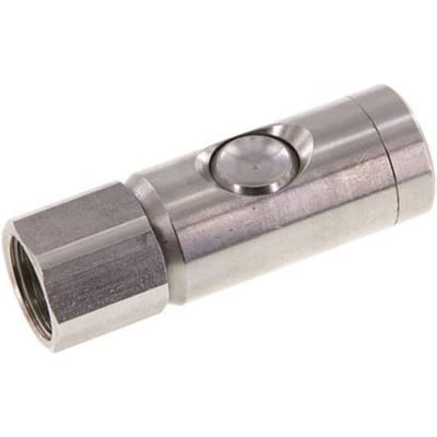 RVS 306L DN 7.4 Safety Luchtkoppeling Snelkoppeling met Drukknop G 1/2 inch Binnendraad - CLS7-F-SSL-SEP-012