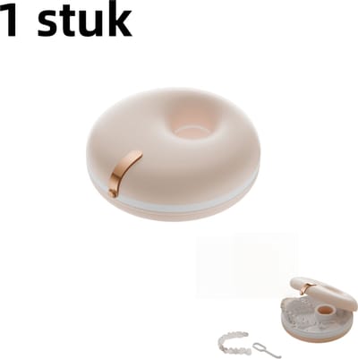 1 stuk - Beugeldoos - ABS siliconen - Waterdicht - Orthodontische doos - Geschikt voor opslag - Met ventilatiegaten - Draagbaar - Opbergdoos - Zonder tussenschotten - Roze
