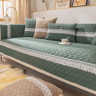 Pure Katoen Combinatie Bank Kussenhoes Handdoek Antislip Katoen Huidvriendelijk Volledige Hoes Universele Meubelhoes 70x70cm 1pcs