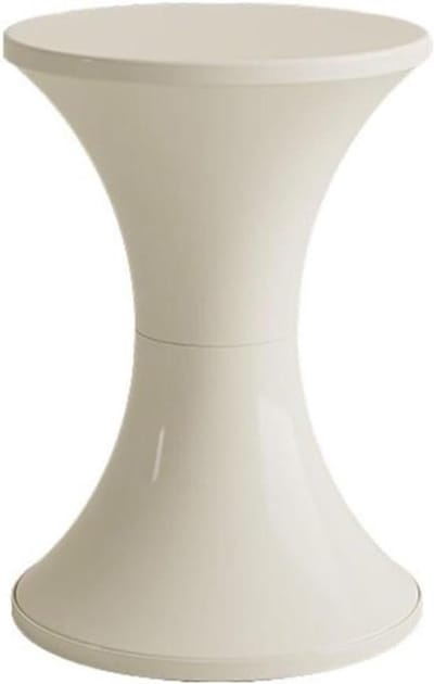 Bijzettafel met Opbergruimte - Nachtkastje Krukje - Ruimte Organiseren - Verborgen Opbergvak - 10 x 10 x 10 mm - Wit