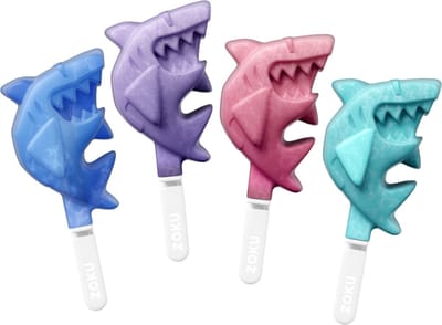 IJslolly Maker, Pop Maker, Haai, Set voor 4 IJsjes, BPA vrij, Polypropyleen/Siliconen - Zoku
