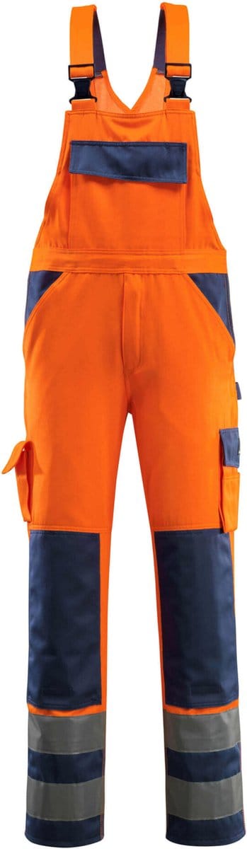 Mascot Safe Compete Amerikaanse overall met kniezakken 07169-860 - hi-vis oranje/marine - C44 - 82
