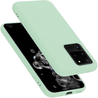 Cadorabo Hoesje geschikt voor Samsung Galaxy S20 ULTRA in LIQUID LICHT GROEN - Beschermhoes gemaakt van flexibel TPU silicone Case Cover