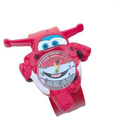 1 Pièce Montre Dessin Animé Super Wings Avion Figurines d'Action Bracelet en Silicone Modèle PVC Cadeau Jouet Enfant