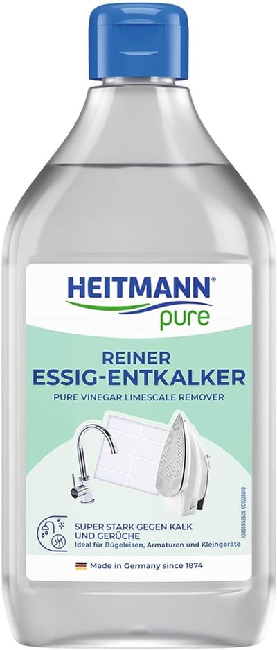 HEITMANN pure Azijn Ontkalker – 500 ml – Natuurlijke Kalkreiniger voor Keuken & Badkamer